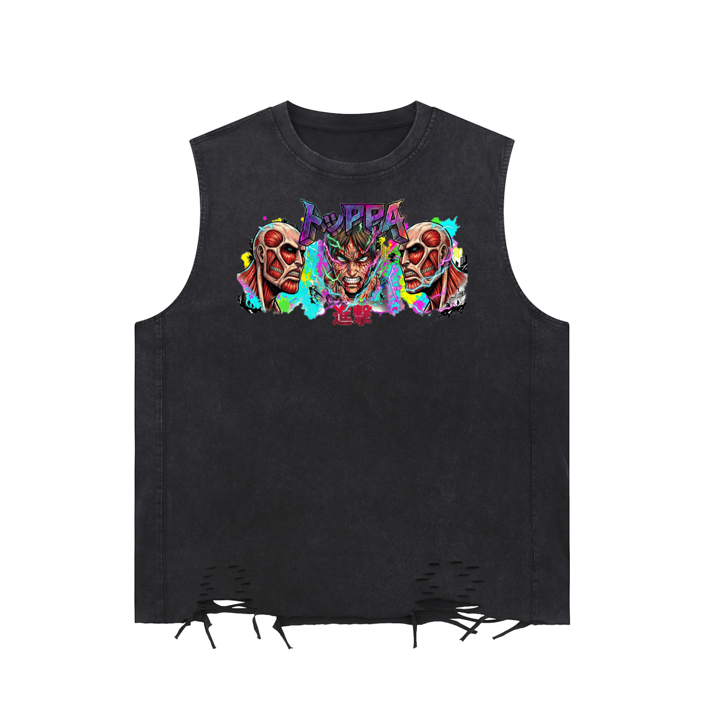 HUMANITY'S STRONGEST | Captain Levi Snow-Wash Sleeveless Tank