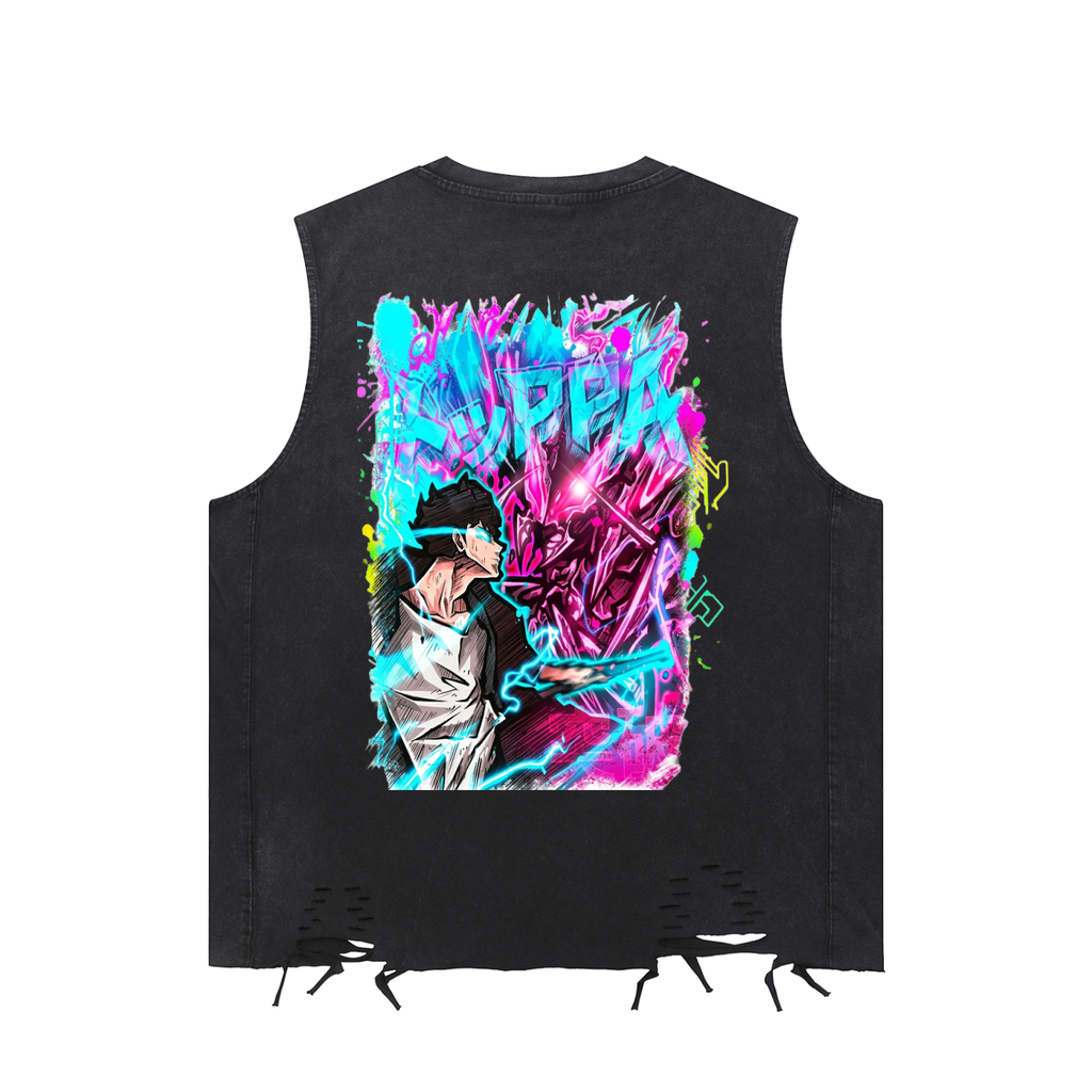 ARISE | Shadow Monarch x Igris Snow-Wash Sleeveless Tank