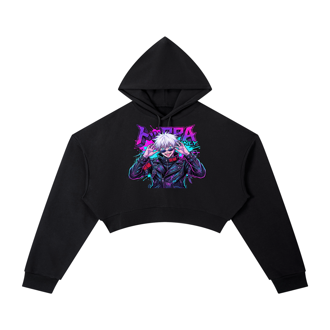 Gojo Cropped Hoodie | JJK Women's Anime Streetwear