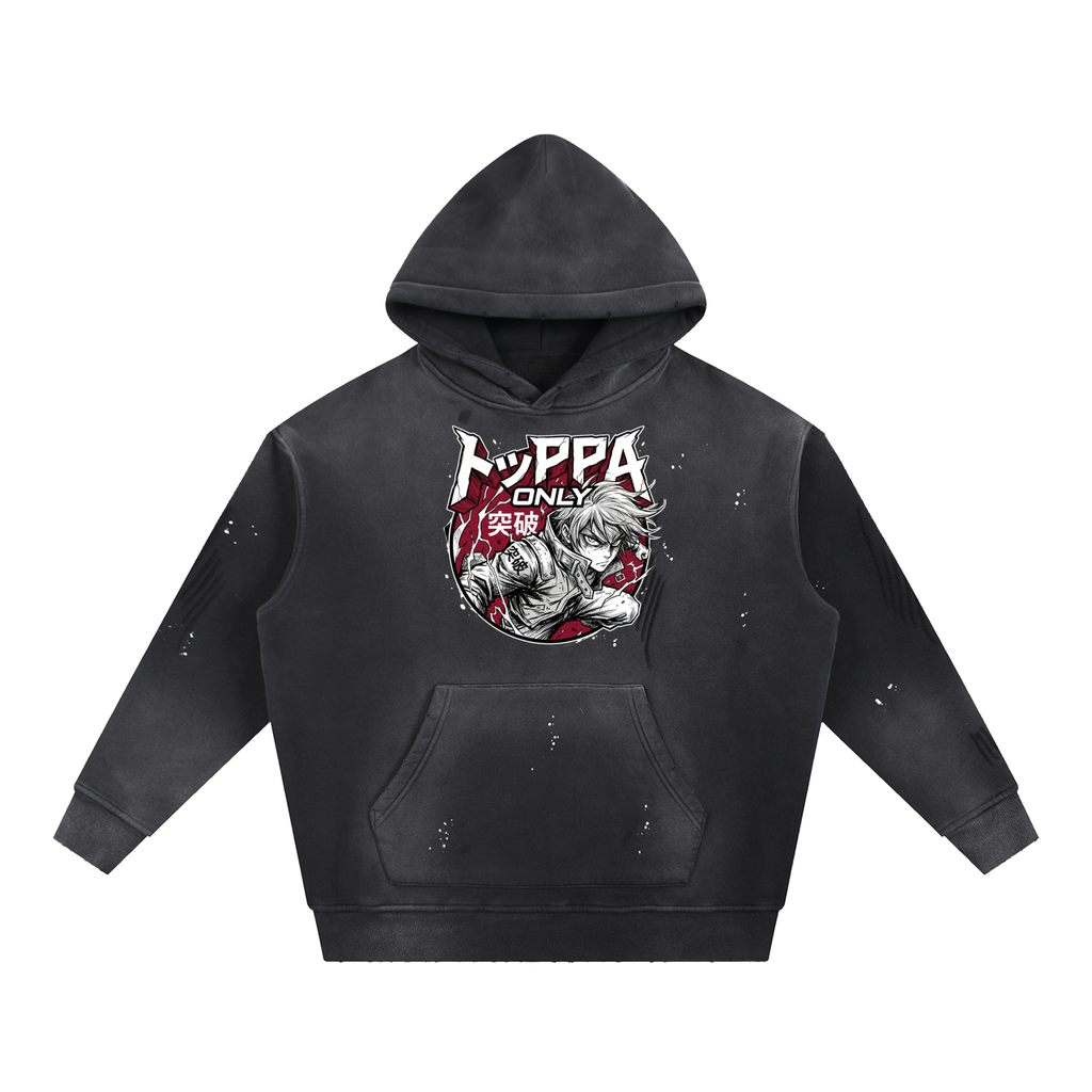 Jabber Frayed Fleece Hoodie | Gachiakuta Anime Streetwear