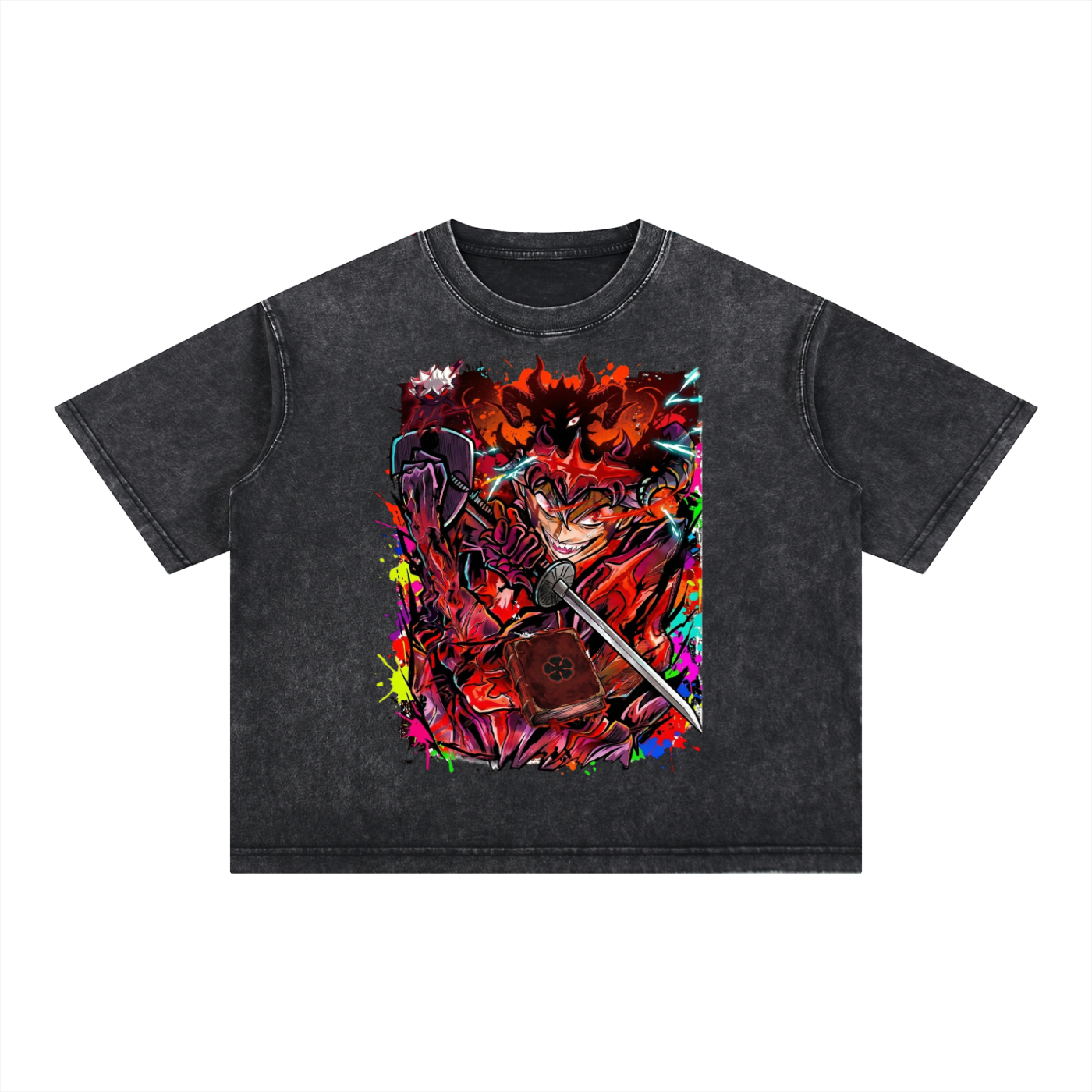 Black Asta Oversized Tee | Black Clover Anime Streetwear