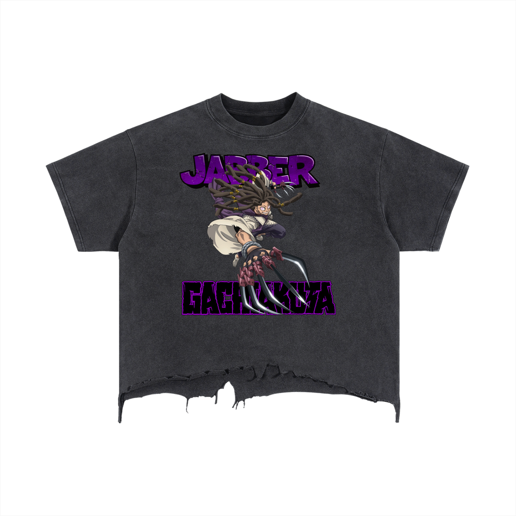 Jabber Distressed Boxy Tee | Gachiakuta Anime Streetwear