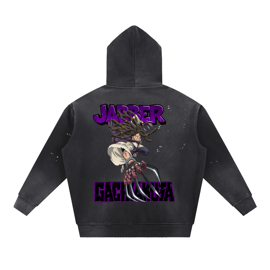 Jabber Frayed Fleece Hoodie | Gachiakuta Anime Streetwear