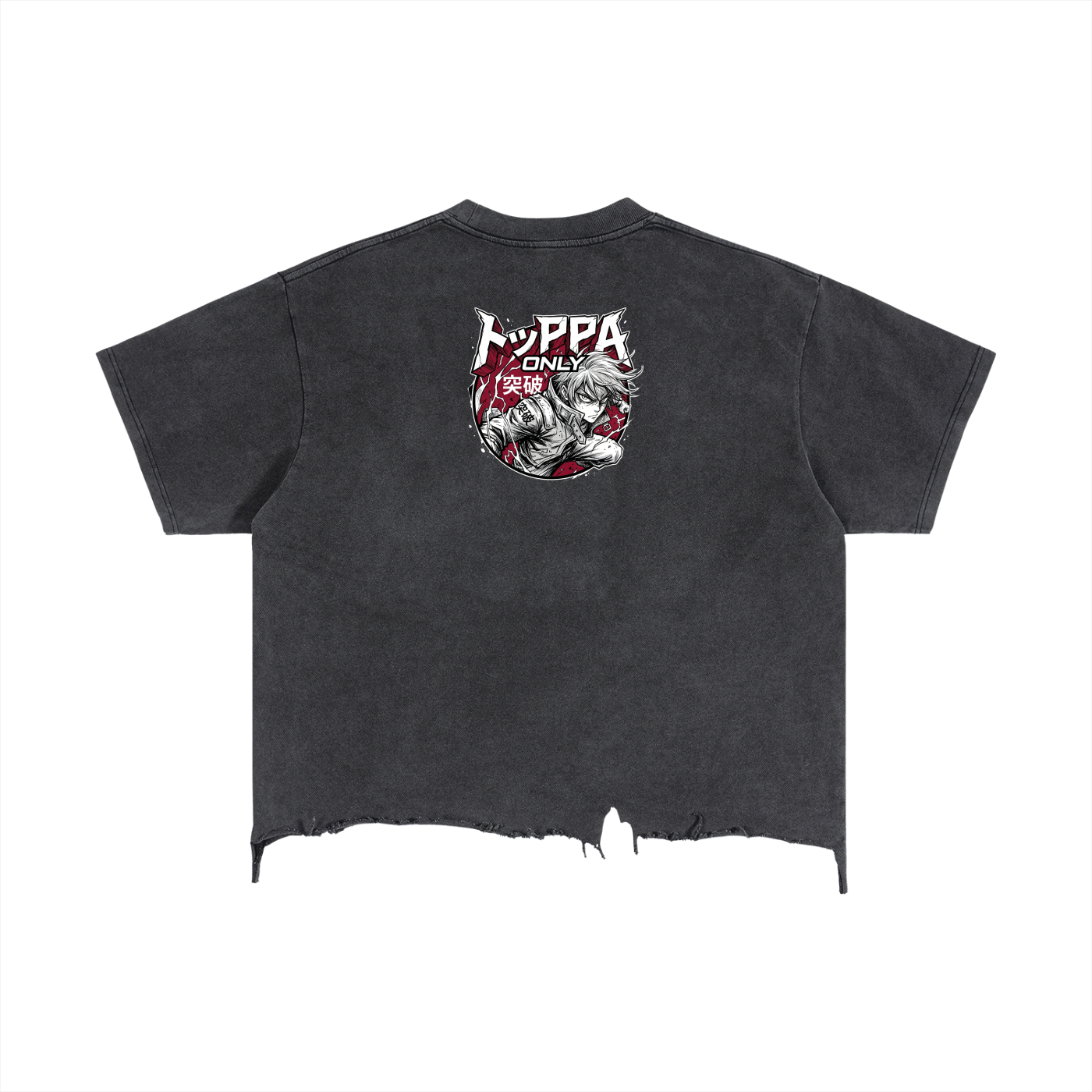 Jabber Distressed Boxy Tee | Gachiakuta Anime Streetwear