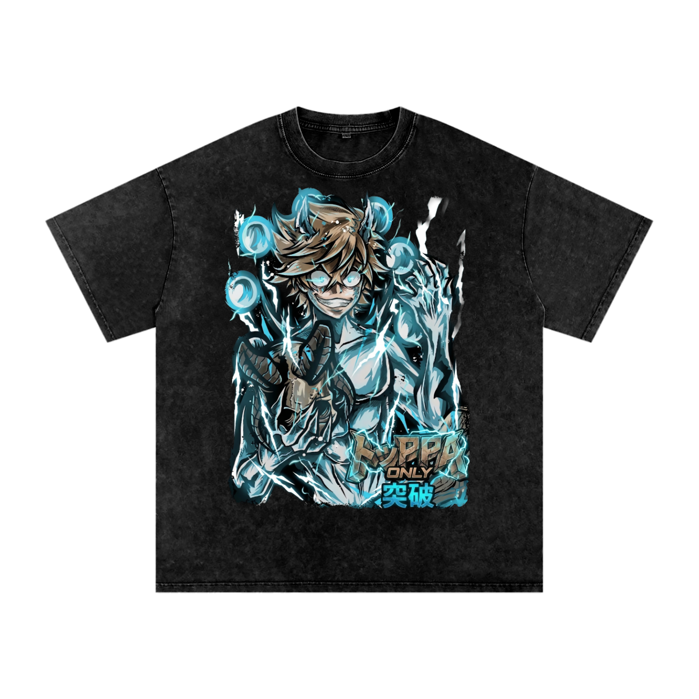 Luck Voltia V1 Snow Wash Tee | Black Clover Anime Streetwear